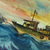 painting of boat